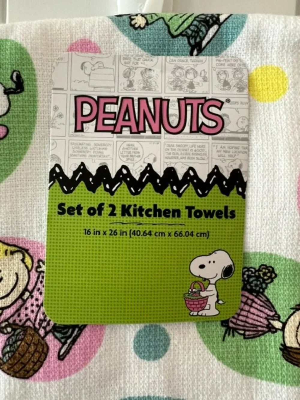 PEANUTS EASTER KITCHEN TOWELS SET OF 2